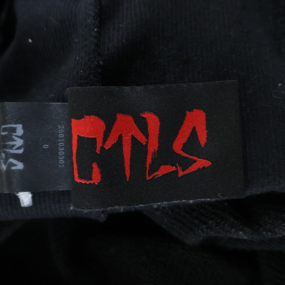 cvtvlist(カタリスト) 25SS ロゴ刺繍 クルーネックスウェットトレーナー ブラック 2501030301
