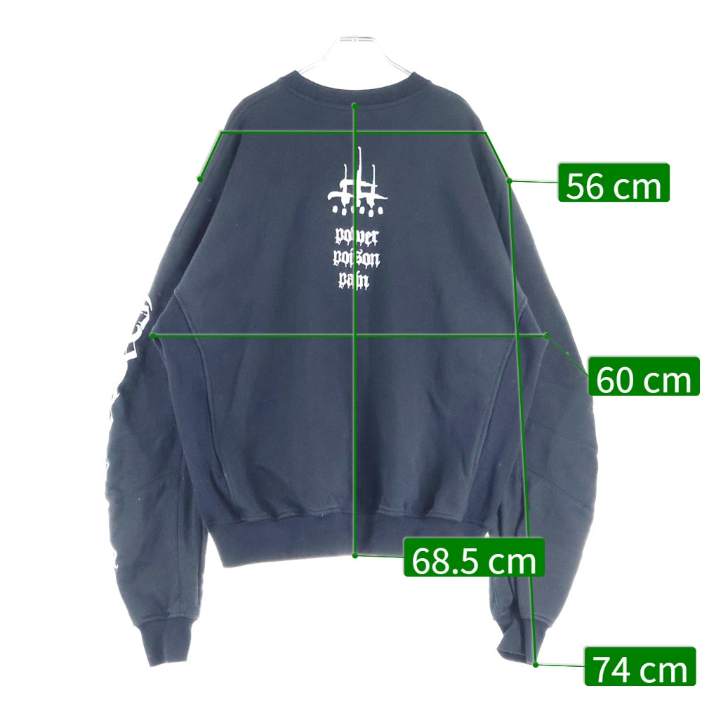 cvtvlist(カタリスト) 25SS ロゴ刺繍 クルーネックスウェットトレーナー ブラック 2501030301