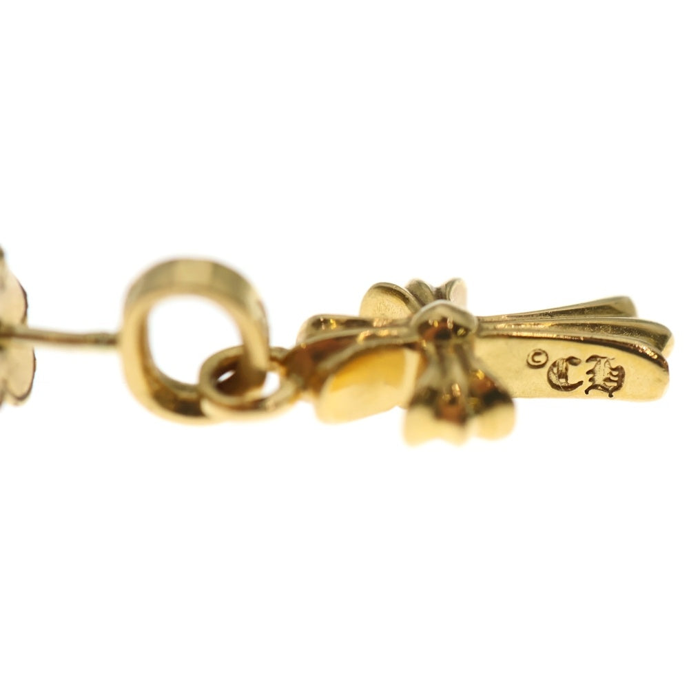 CHROME HEARTS(クロムハーツ) 22K BBY F PPRCHN P/DIA ベイビーファットクロス ドロップピアス PAVEダイヤ ゴールド BCA018
