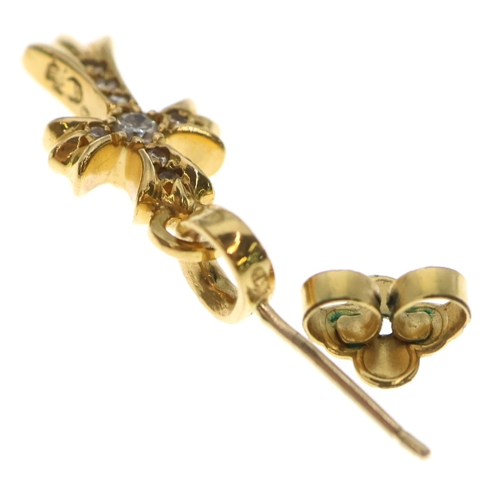CHROME HEARTS(クロムハーツ) 22K BBY F PPRCHN P/DIA ベイビーファットクロス ドロップピアス PAVEダイヤ ゴールド BCA018