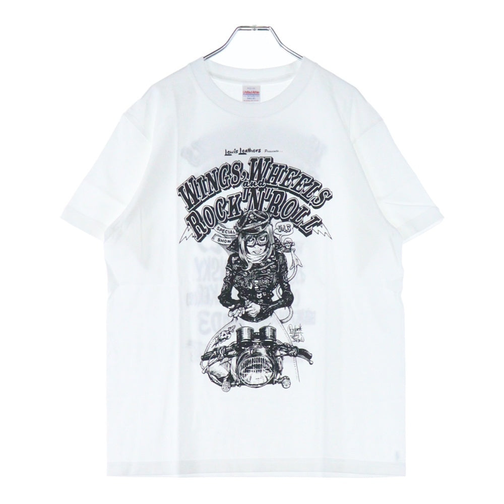 Lewis Leathers(ルイスレザー) WWRR VOL.3 S/S TEE フロントプリント クルーネック半袖Tシャツ カットソー ホワイト