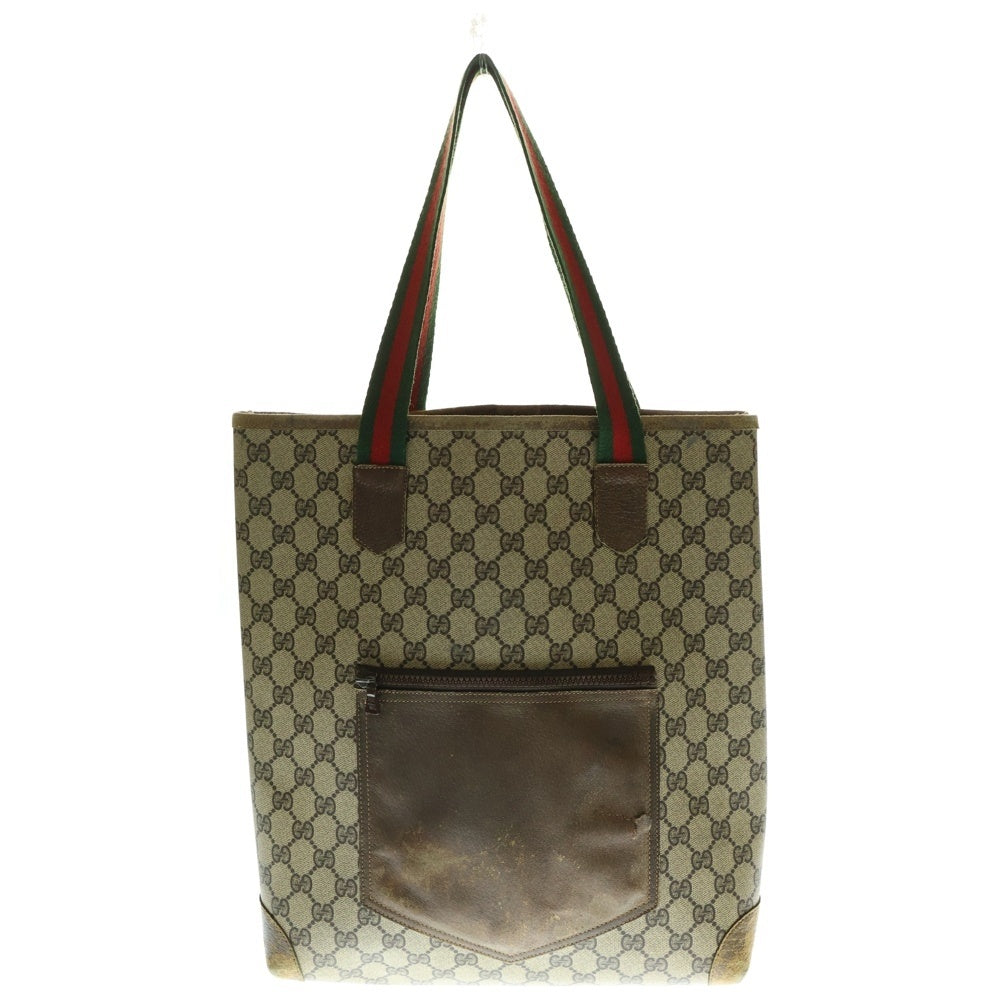 GUCCI(グッチ) シェリーライン GG柄 ハンドバッグ トートバッグ ブラウン