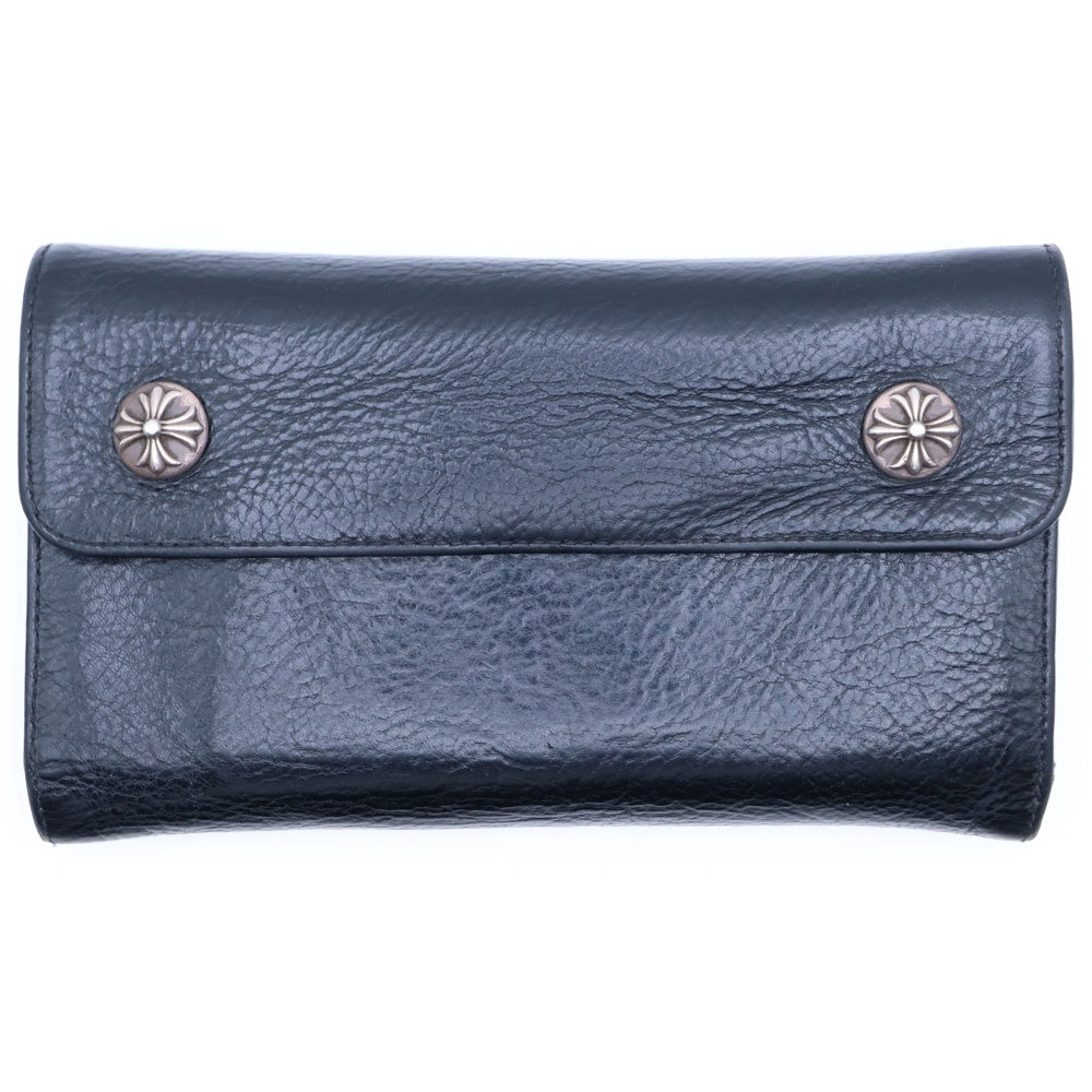 CHROME HEARTS(クロムハーツ) WAVE ウェーブ レザーウォレット 財布 ブラック BCA374