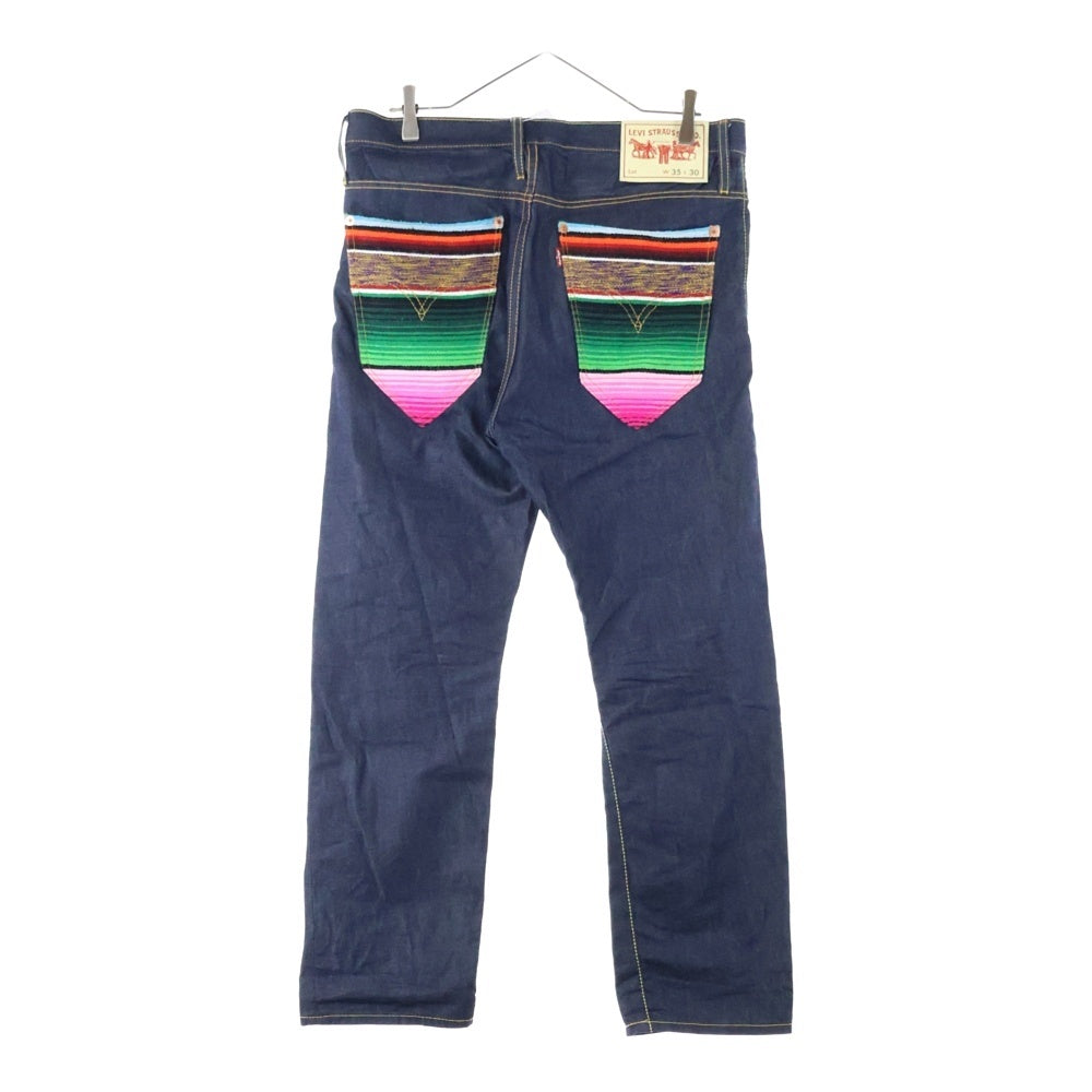 JUNYA WATANABE COMME des GARCONS(ジュンヤワタナベ コムデギャルソン) 22AW AD2022 ×Levi's リーバイス ポケット グラデーション刺繍 デニムパンツ インディゴ WJ-P215