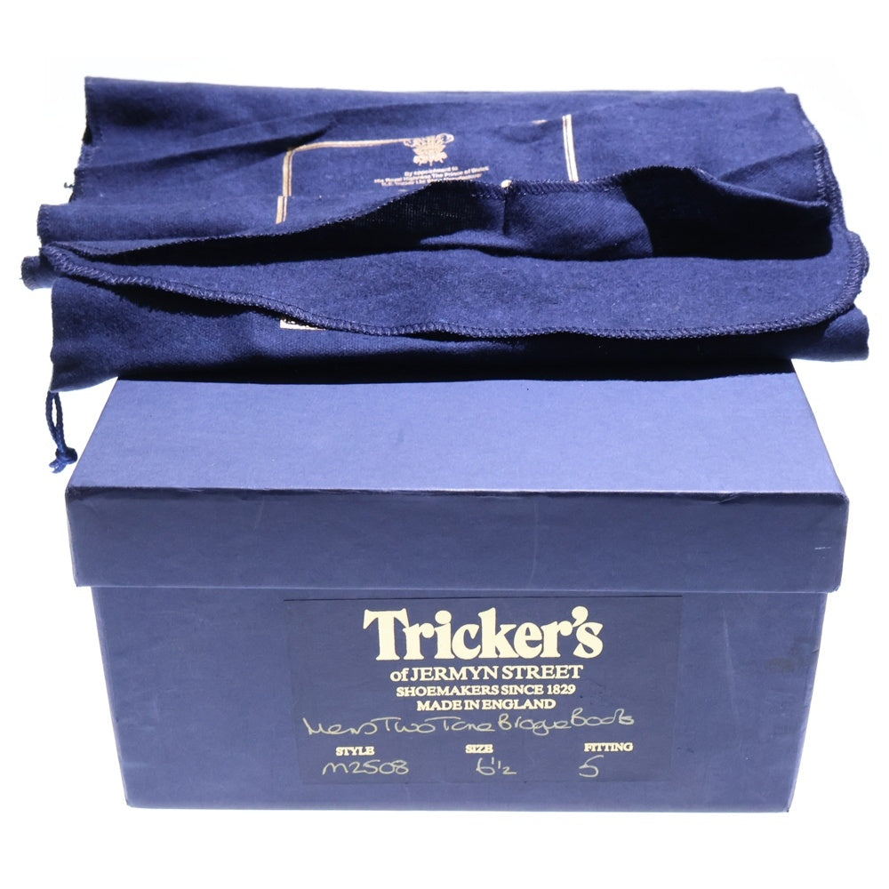 Tricker's(トリッカーズ) MALTON / C-SHADE TAN スエード切り替え ウィングチップ レースアップ レザー ブーツ ブラウン M2508