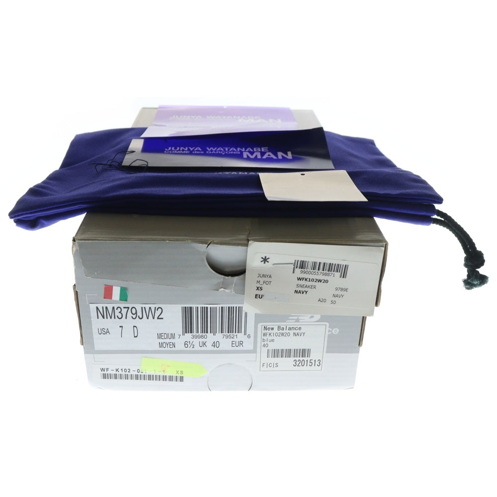 New Balance(ニューバランス) × JUNYA WATANABE COMME des GARCONS MAN ジュンヤワタナベ コムデギャルソン マン ヌメリック スエード ローカットスニーカー ネイビー US7/25cm NM379JW2