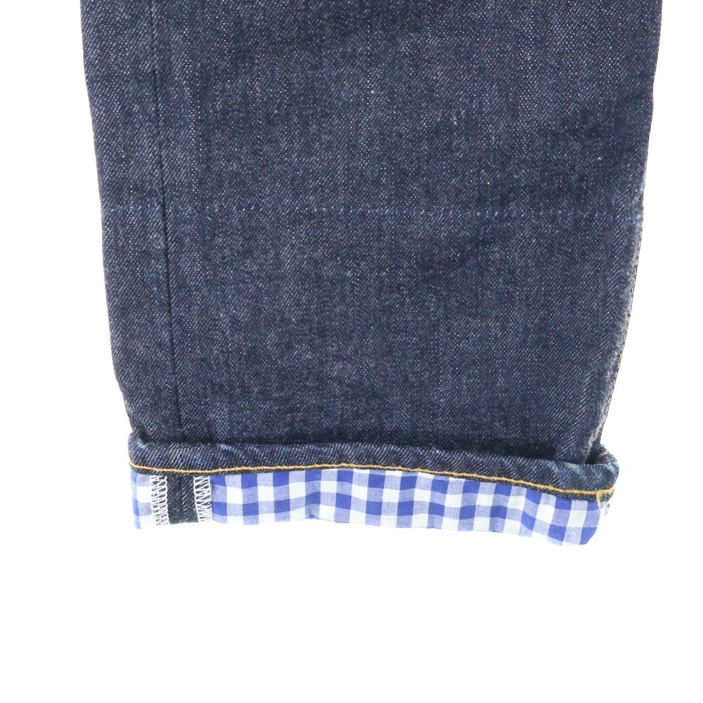 JUNYA WATANABE COMME des GARCONS(ジュンヤワタナベ コムデギャルソン) 10AW AD2010 ×Levi's リーバイス 裏地ギンガムチェック 再構築 デニムパンツ インディゴ WZ-P801