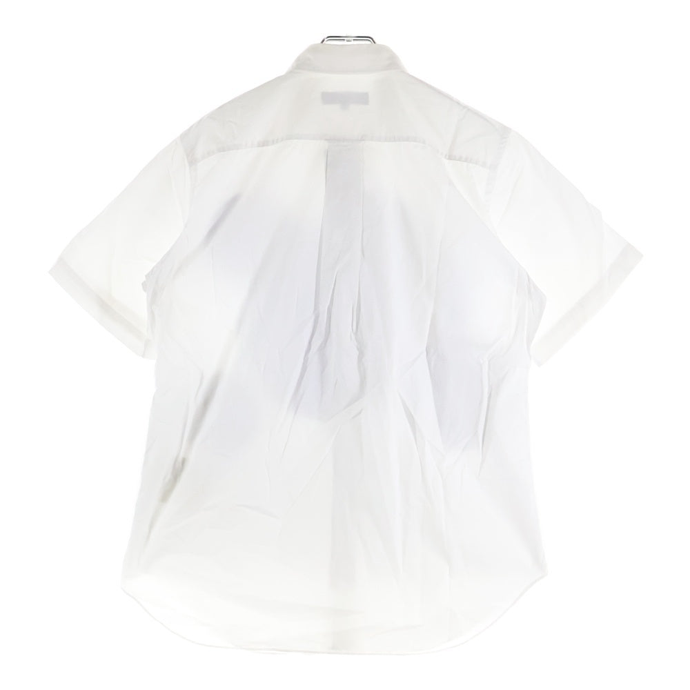 COMME des GARCONS HOMME(コムデギャルソンオム) 15SS AD2015 ストライプ パッチワーク 半袖シャツ ホワイト/ブルー HQ-B034