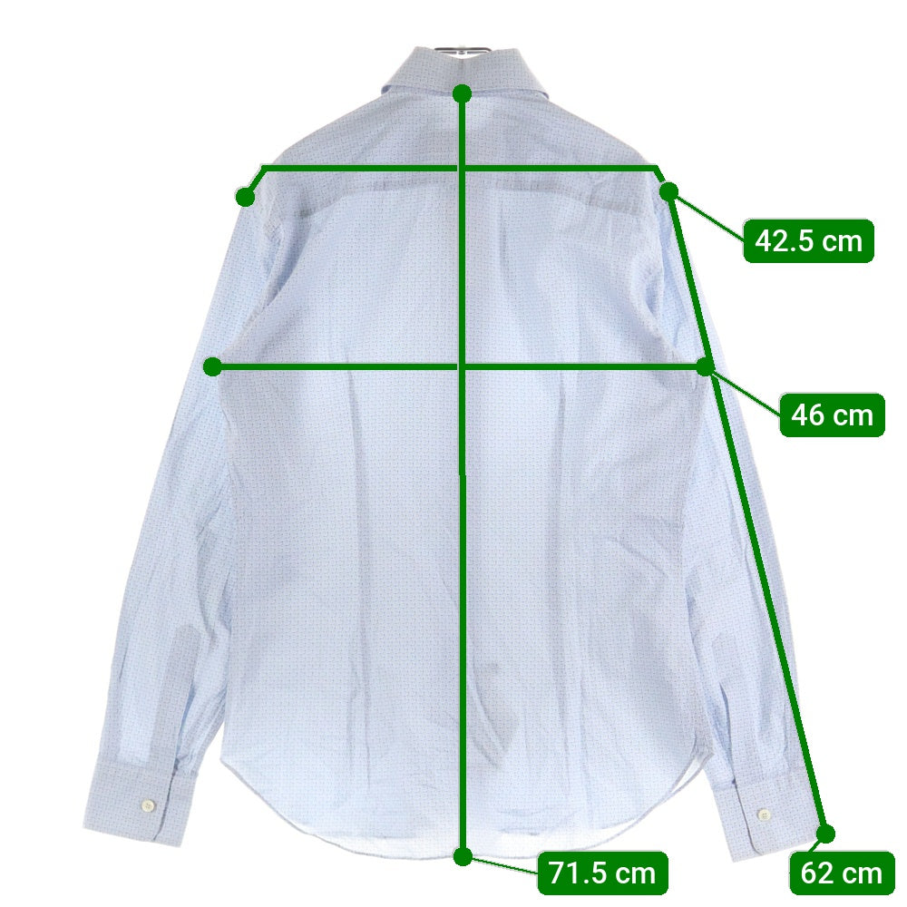 Salvatore Ferragamo(サルヴァトーレ フェラガモ) ロゴ総柄 レギュラーカラー 長袖シャツ ライトブルー