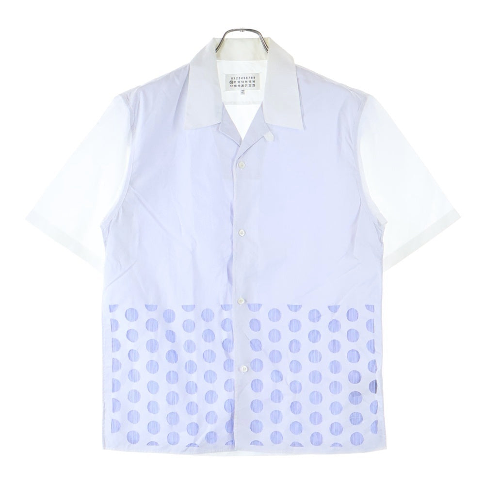 Maison Margiela 10(メゾン マルジェラ) 20AW POLKA DOT DETAIL SHORT SLEEVE SHIRT ポルカドット ディティール 半袖シャツ ホワイト S50DL0450 S43001
