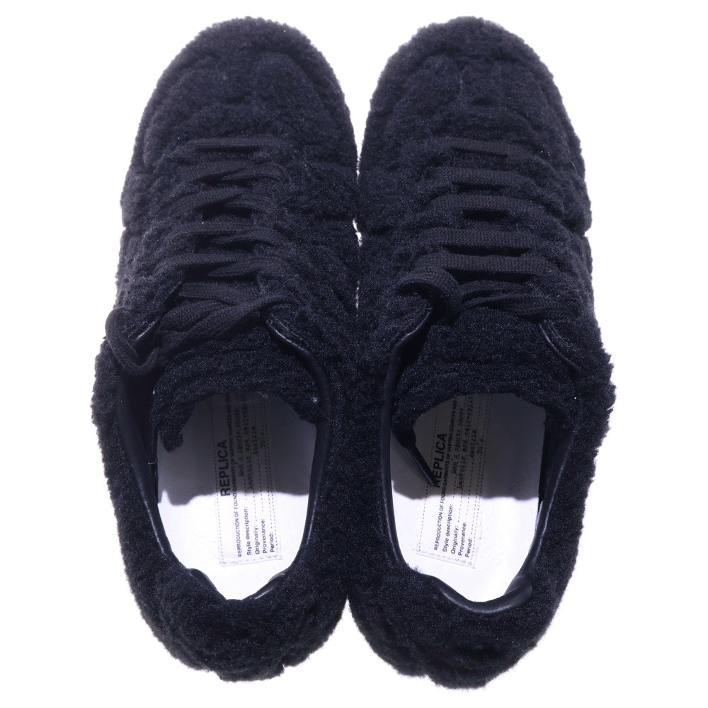 Maison Margiela 22(メゾンマルジェラ) REPLICA レプリカ フリース ジャーマントレーナー ローカットスニーカー ブラック S57WS0410 P4355