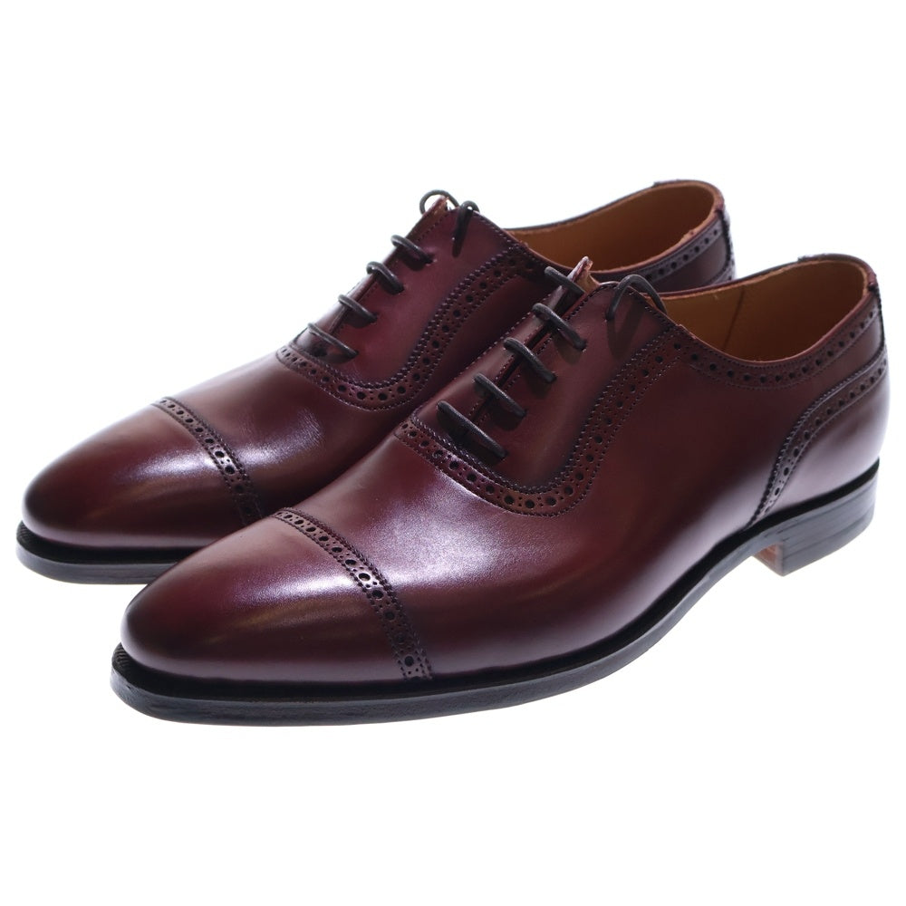 Crockett&Jones(クロケットアンドジョーンズ) Westbourne ストレートチップ オックスフォード レザー ダービー ドレスシューズ バーガンディ 20126A-B05L1