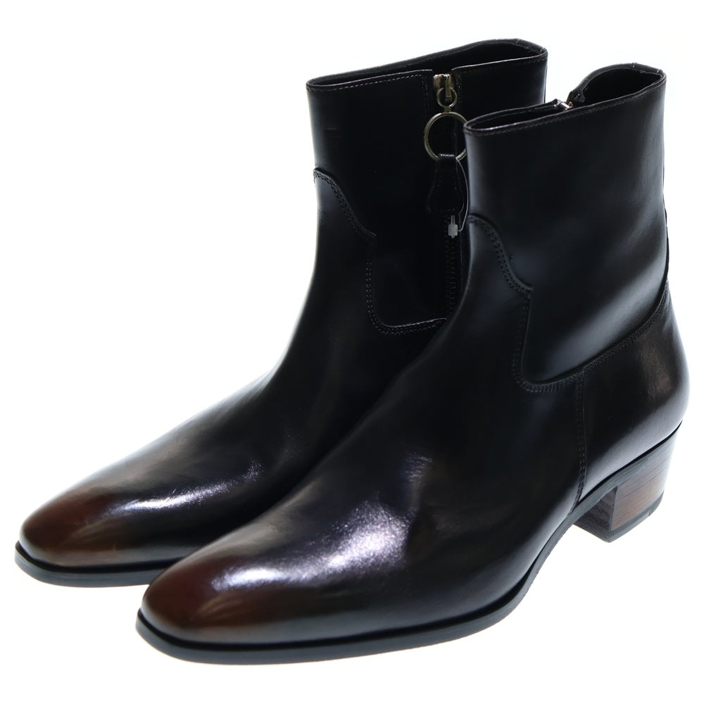 Crockett&Jones(クロケットアンドジョーンズ) BOWFELL サイドジップ レザー ヒールブーツ ブラック 6135-5105-26
