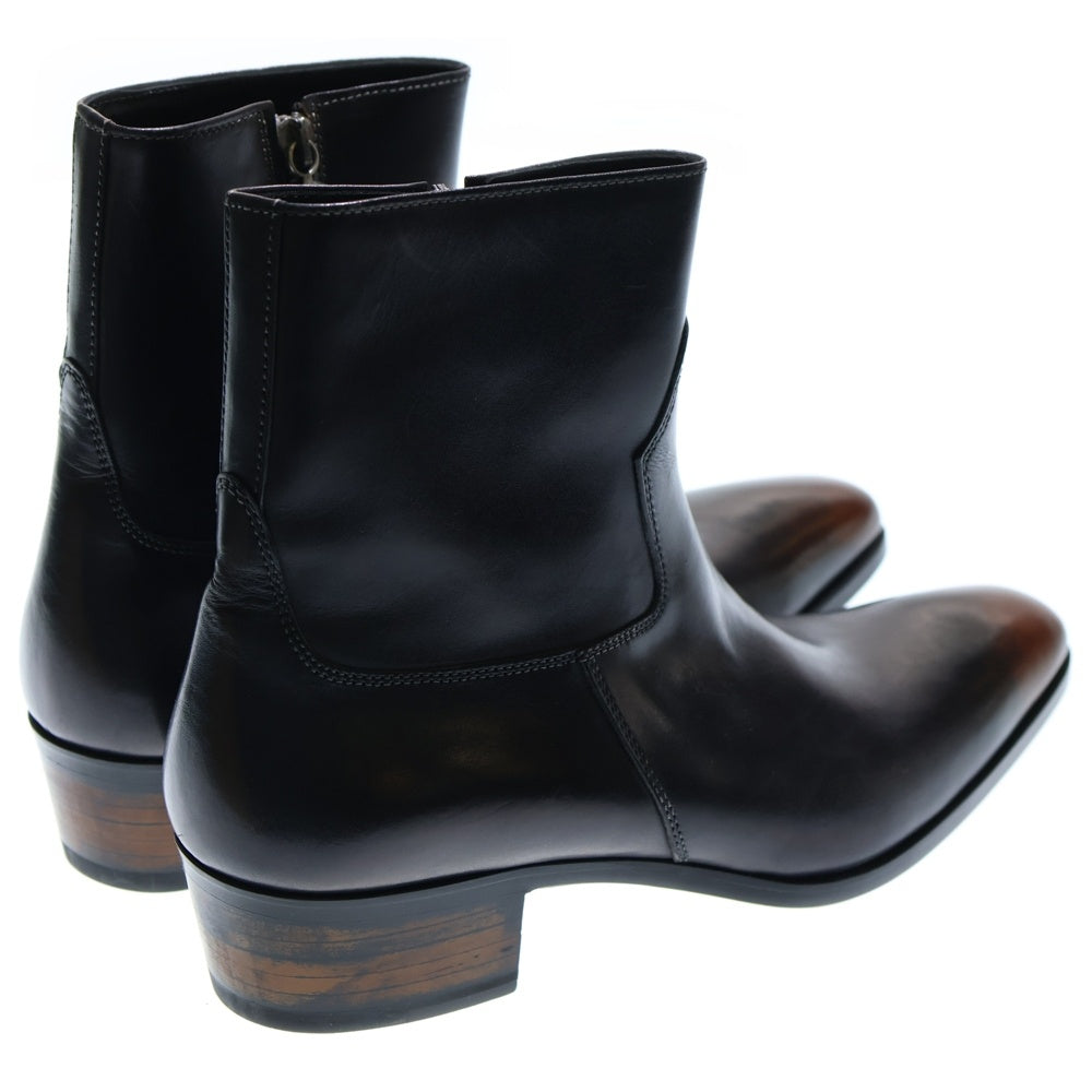 Crockett&Jones(クロケットアンドジョーンズ) BOWFELL サイドジップ レザー ヒールブーツ ブラック 6135-5105-26