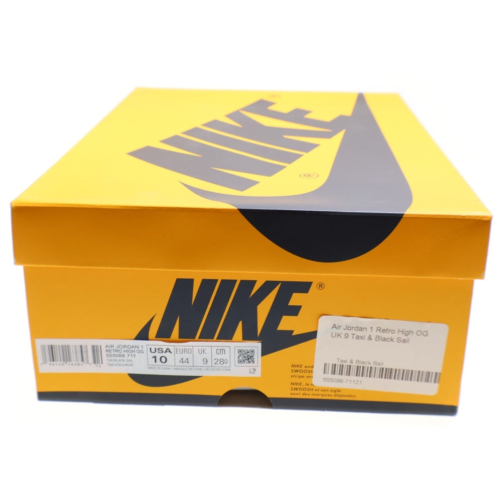 NIKE(ナイキ) AIR JORDAN 1 RETRO HIGH OG TAXI エアジョーダン1 タクシー ハイカットスニーカー イエロー/ブラック US10/28cm 555088-711