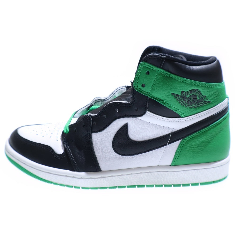 NIKE(ナイキ) AIR JORDAN 1 HI BLACK AND LUCKY GREEN エアジョーダン1 ラッキーグリーン ハイカットスニーカー ホワイト/グリーン US10/28.0cm DZ5485-031