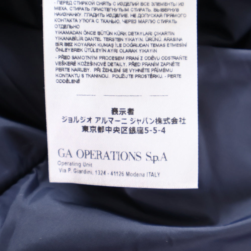 Armani Exchange(アルマーニ エクスチェンジ) パテッド ジップアップ ファー付き Pコート ブラック 6GZLG1 ZNDKZ