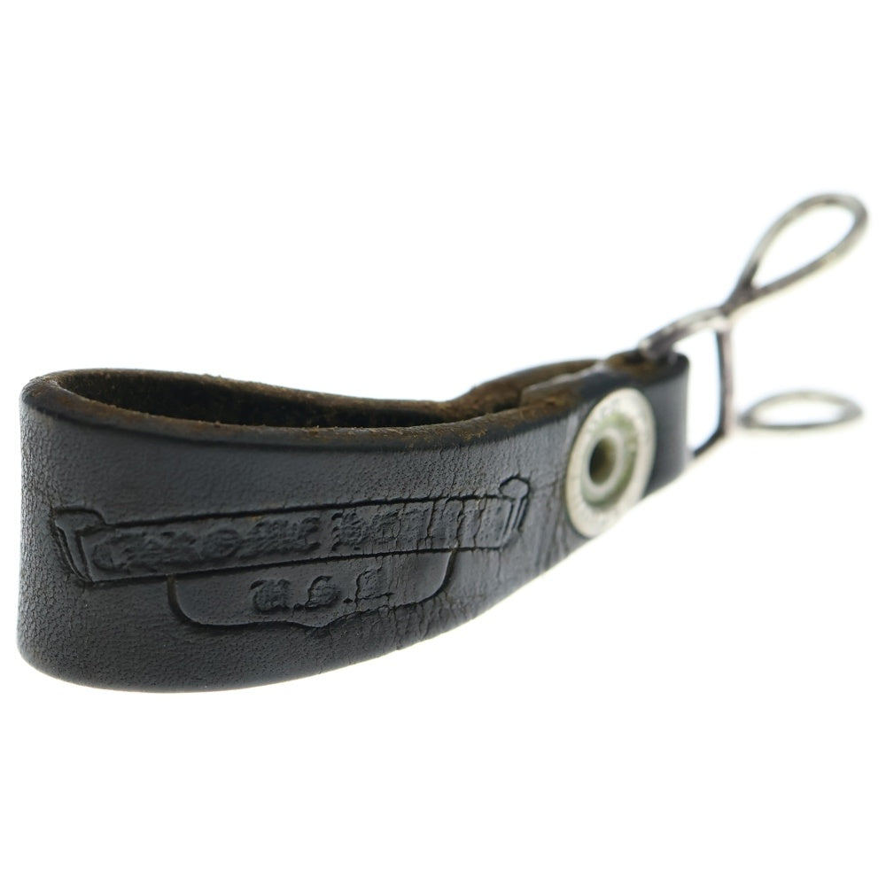 CHROME HEARTS(クロムハーツ) BELT LOOP BSフレアボタンレザーベルトループ シルバー/ブラック BCA401