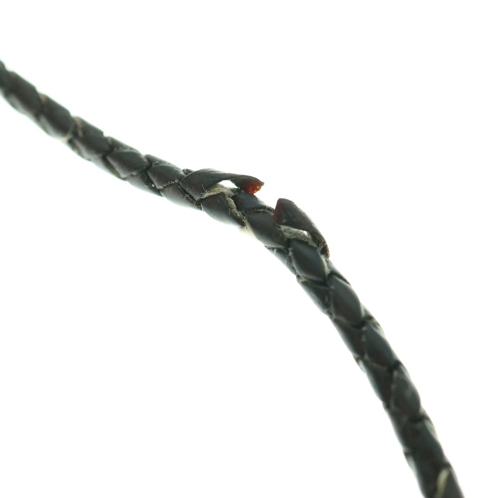 CHROME HEARTS(クロムハーツ) PHNSTRP DAGGER フォンストラップ ダガーチャーム付きレザー携帯ストラップ ブラック/シルバー