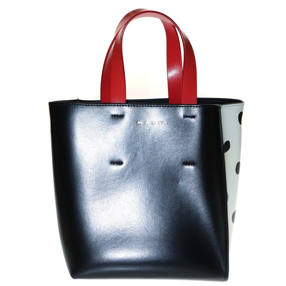 MARNI(マルニ) MUSEO MINI ミュゼオ ミニ ポルカドット 3WAY レザー トートバッグ ハンドバッグ ショルダーバッグ マルチ SHMP0039Q4-P6049