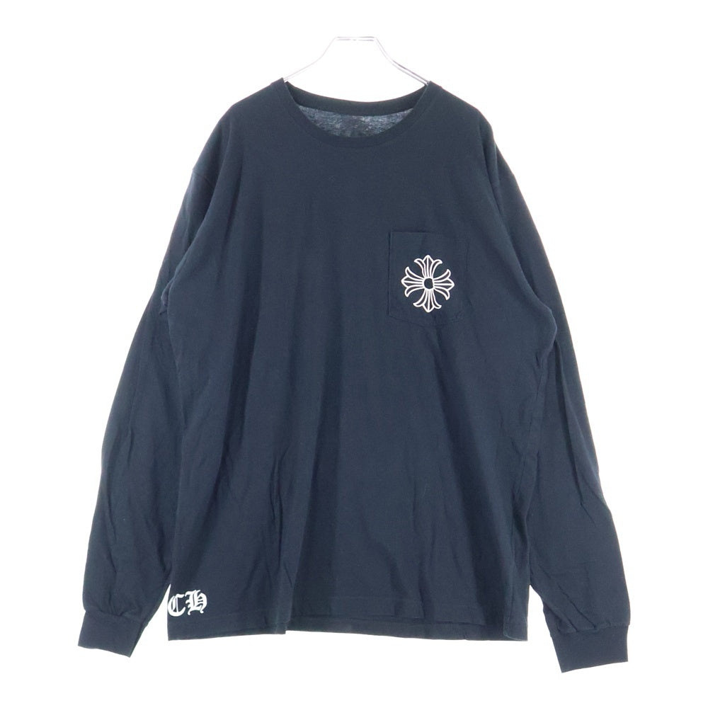 CHROME HEARTS(クロムハーツ) CH T-SHIRT CHプラス ロゴパックプリント 長袖Tシャツ ロンT ブラック
