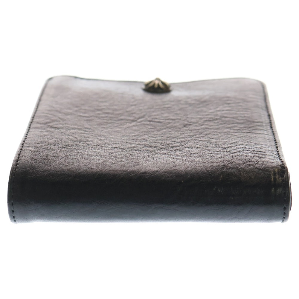 CHROME HEARTS(クロムハーツ) 1SNAP 1スナップ クロス ボールボタン レザーウォレット 財布 ブラック BCA361