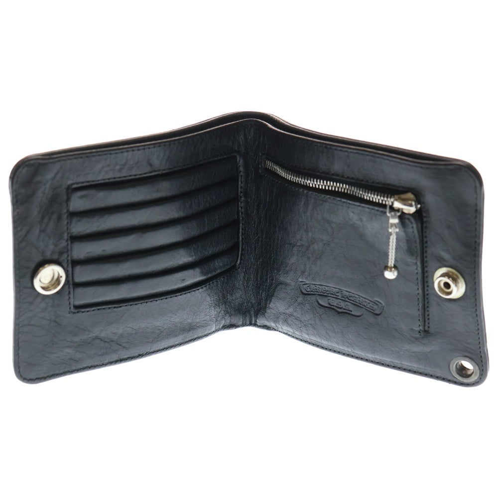 CHROME HEARTS(クロムハーツ) 1SNAP 1スナップ クロス ボールボタン レザーウォレット 財布 ブラック BCA361