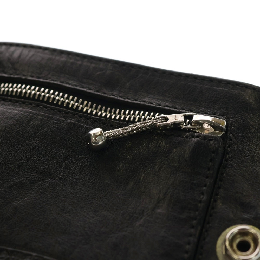 CHROME HEARTS(クロムハーツ) 1SNAP 1スナップ クロス ボールボタン レザーウォレット 財布 ブラック BCA361