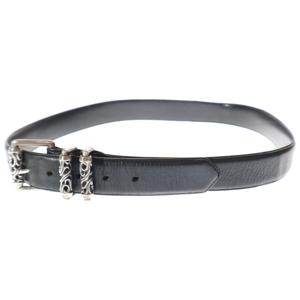 CHROME HEARTS(クロムハーツ) BLT ROLLER 3PC1.5inch 3PCローラーバックル レザーベルト シルバー BCA357