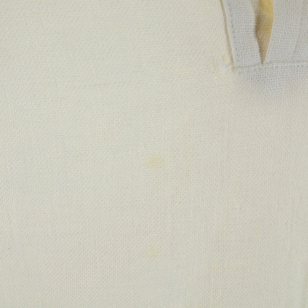 NO BRAND(ノーブランド) BOURRIENNE Paris X (ブリエンヌ パリ ディス) リネン プルオーバー 長袖シャツ アイボリー 11-207-10-020435