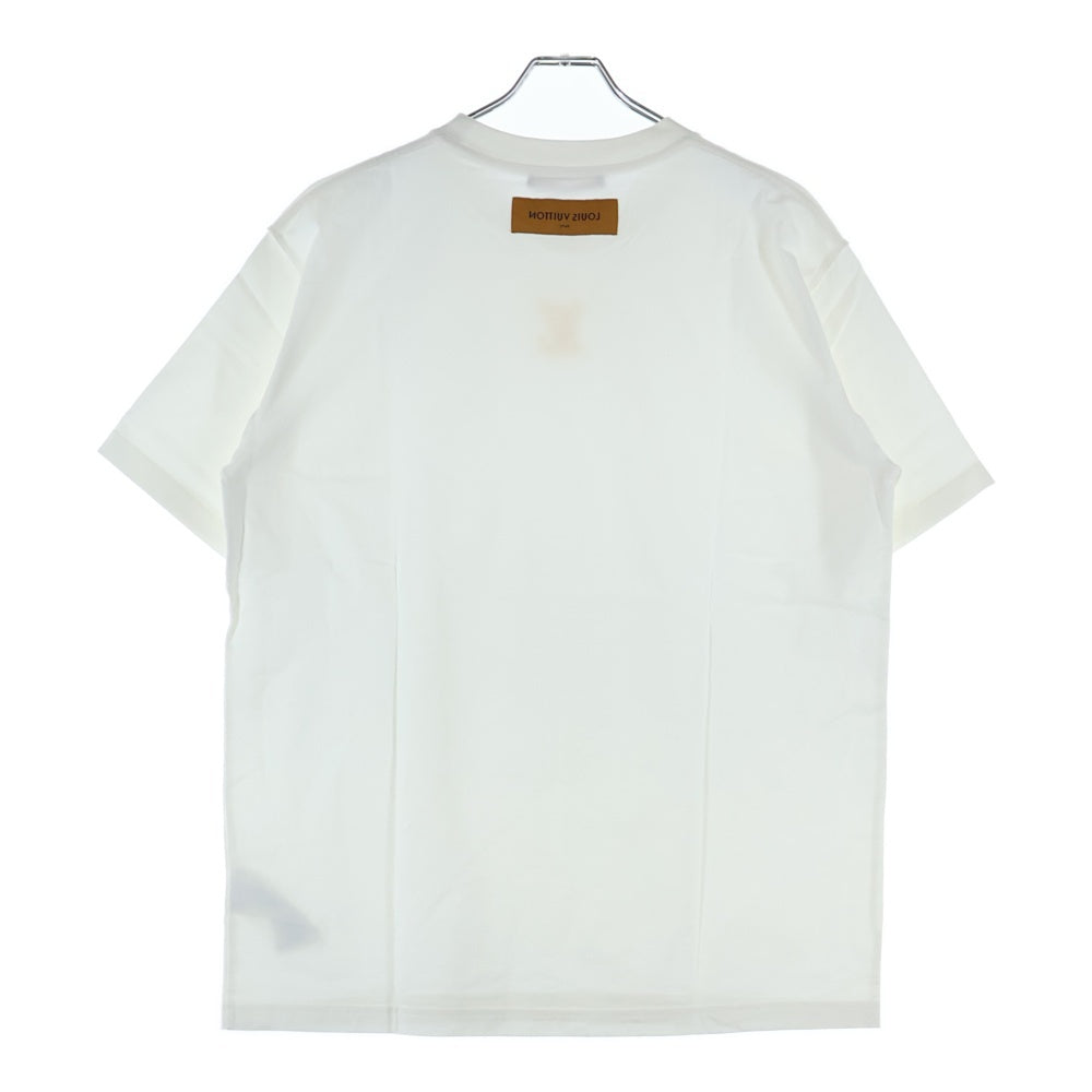 LOUIS VUITTON(ルイヴィトン) 23SS LVエンボスロゴ コットン クルーネック 半袖Tシャツ カットソー ホワイト RM231Q DT3 HNY55W