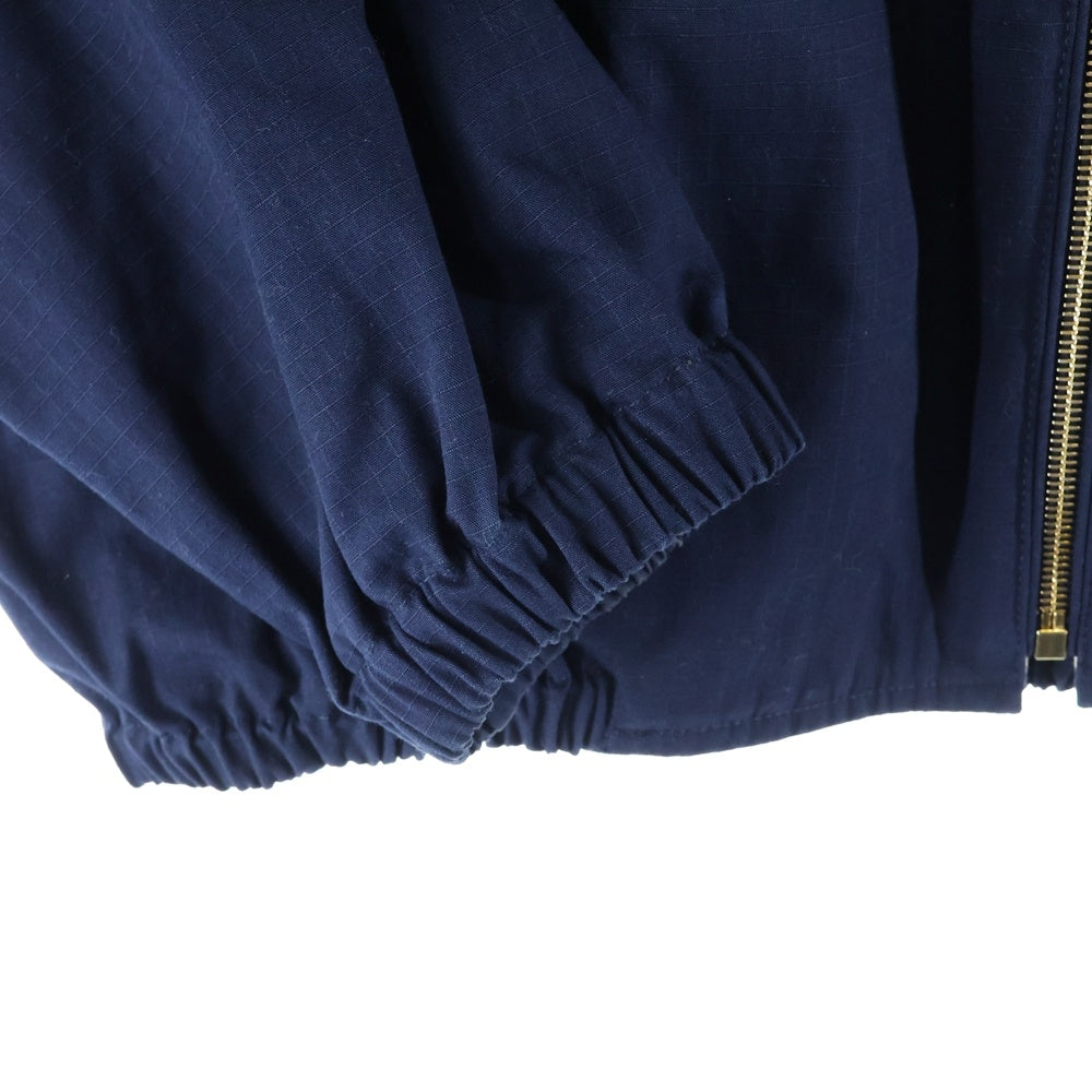 GUCCI(グッチ) 21AW ロゴワッペン コットン ジップアップ ハリントンジャケット ネイビー 654837