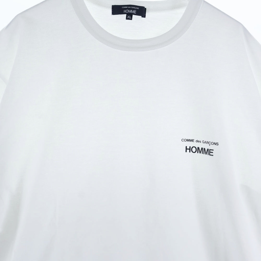 COMME des GARCONS HOMME(コムデギャルソンオム) Cotton Jersey Garment Print Tee ロゴプリント 半袖Tシャツ ホワイト HO-T101