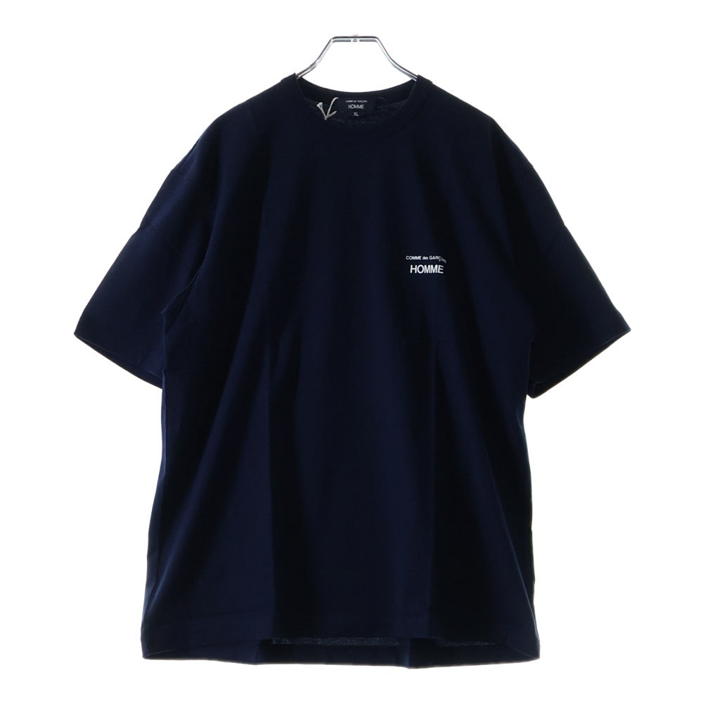 COMME des GARCONS HOMME(コムデギャルソンオム) Cotton Jersey Garment Print Tee ロゴプリント 半袖Tシャツ ネイビー HO-T101