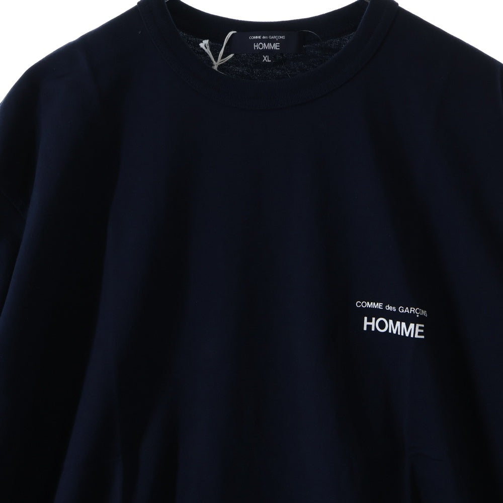 COMME des GARCONS HOMME(コムデギャルソンオム) Cotton Jersey Garment Print Tee ロゴプリント 半袖Tシャツ ネイビー HO-T101