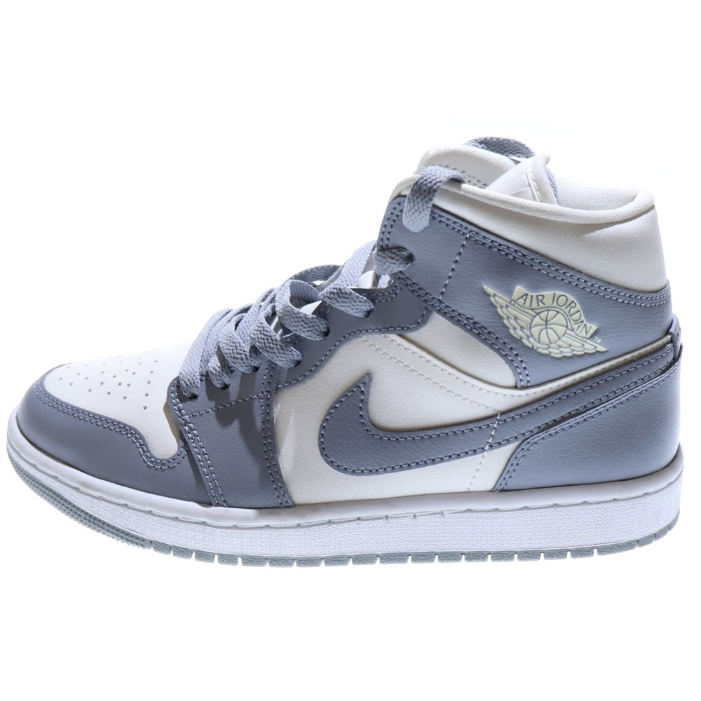 NIKE(ナイキ) WMNS AIR JORDAN 1 MID ウィメンズ エアジョーダン 1 ハイカットスニーカー グレー/ホワイト US8/25cm BQ6472-115