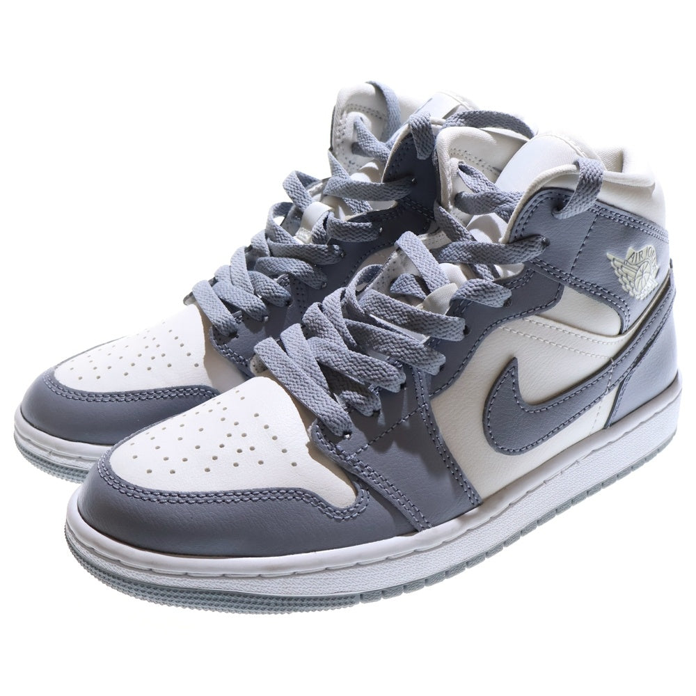 NIKE(ナイキ) WMNS AIR JORDAN 1 MID ウィメンズ エアジョーダン 1 ハイカットスニーカー グレー/ホワイト US8/25cm BQ6472-115