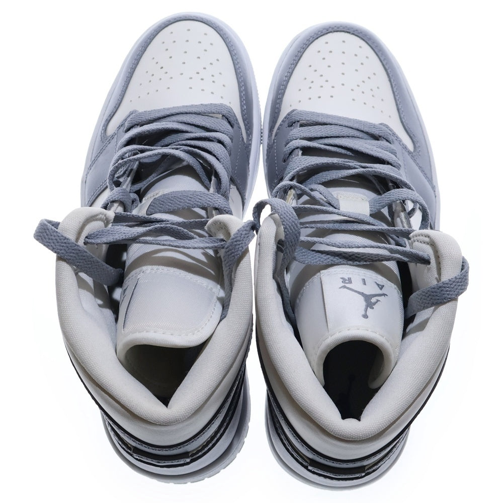 NIKE(ナイキ) WMNS AIR JORDAN 1 MID ウィメンズ エアジョーダン 1 ハイカットスニーカー グレー/ホワイト US8/25cm BQ6472-115