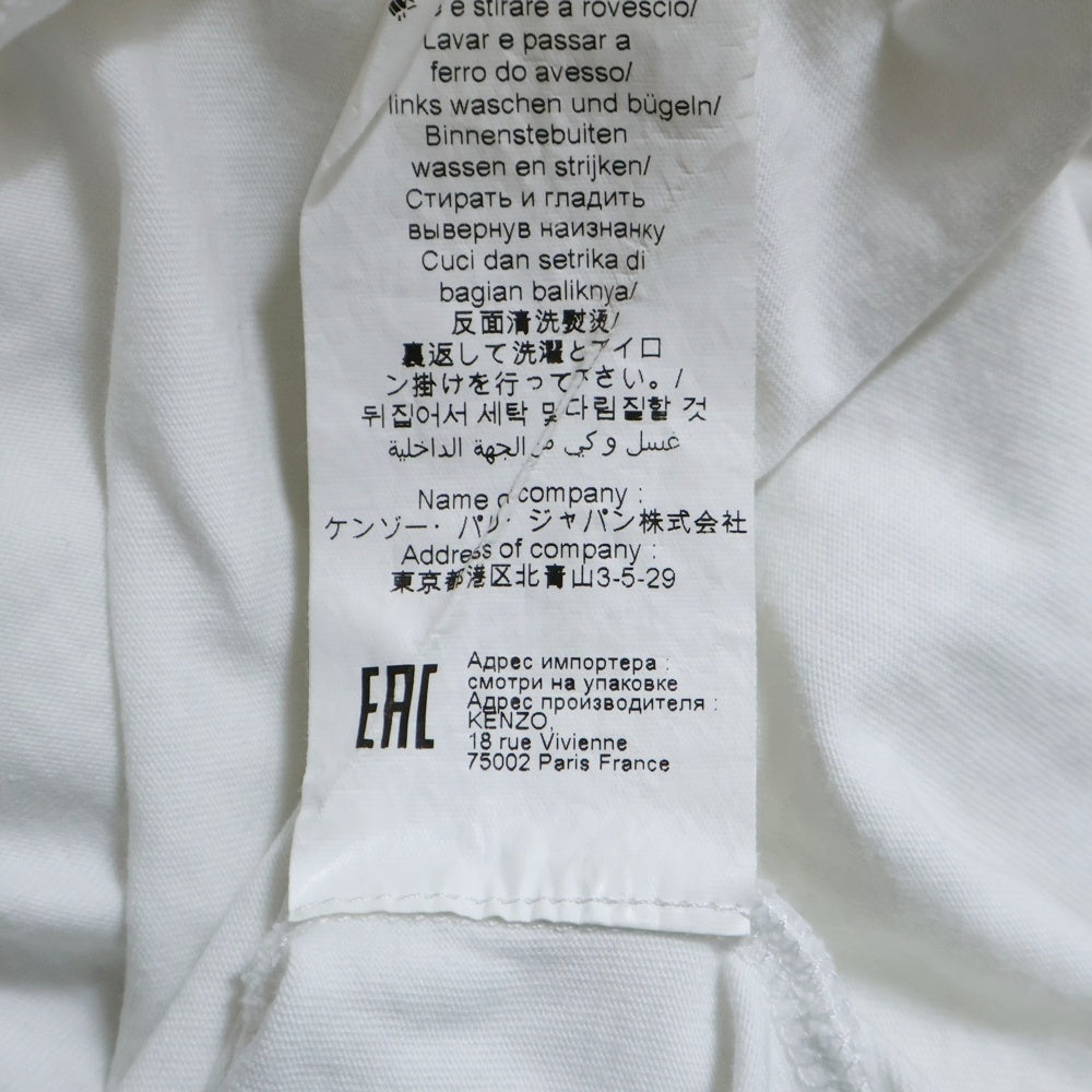 KENZO(ケンゾー) タイガーロゴプリント クルーネック半袖Tシャツ カットソー ホワイト F955TS0504YA