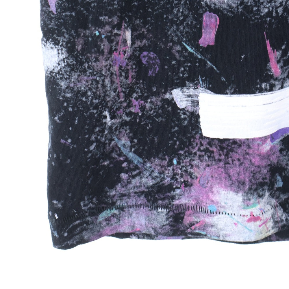 OFF-WHITE(オフホワイト) 21SS Galaxy Brushed Arrows T-Shirt ギャラクシー ブラッシュド アロー バックロゴプリント クルーネック半袖Tシャツ カットソー ブラック OMAA002G20JER008