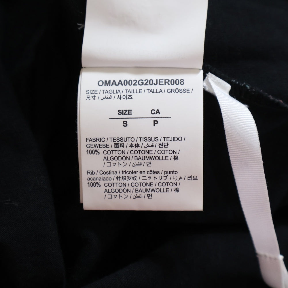 OFF-WHITE(オフホワイト) 21SS Galaxy Brushed Arrows T-Shirt ギャラクシー ブラッシュド アロー バックロゴプリント クルーネック半袖Tシャツ カットソー ブラック OMAA002G20JER008