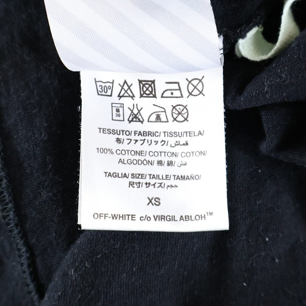 OFF-WHITE(オフホワイト) 17SS Diag Spray L/S Tee スプレープリント ロングスリーブ 長袖Tシャツ カットソー ブラック