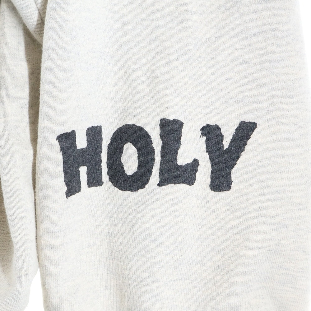 RRR123 RIVINGTON roi Rebis(リヴィントンロイレビス) COUNTLESS ACTS ZIP-UP ロゴプリント ジップアップ スウェット パーカー グレー