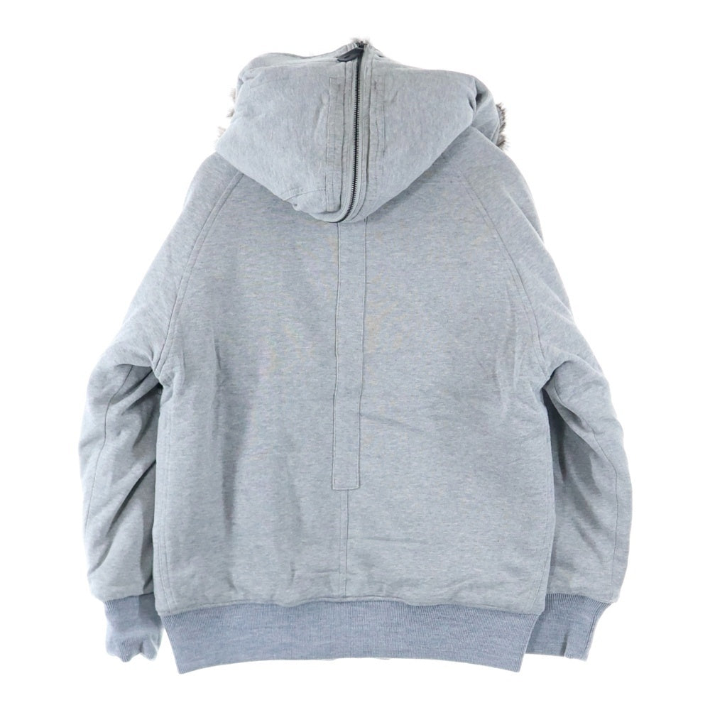 SCHOTT(ショット) ラピッドファー フルジップフード付き ジップアップ ジャケット グレー M53159