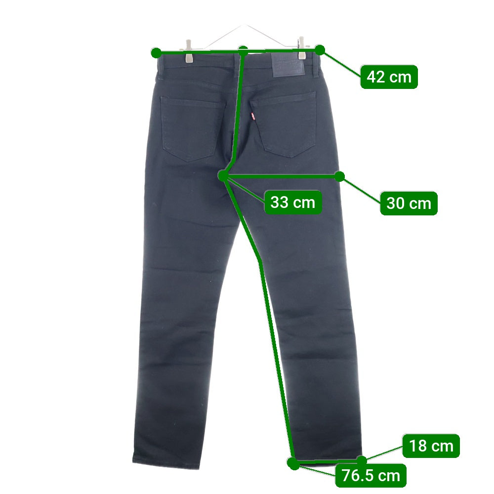 Levi's(リーバイス) ウォッシュ加工 ストレート デニムパンツ ブラック ジーンズ ブラック S40196