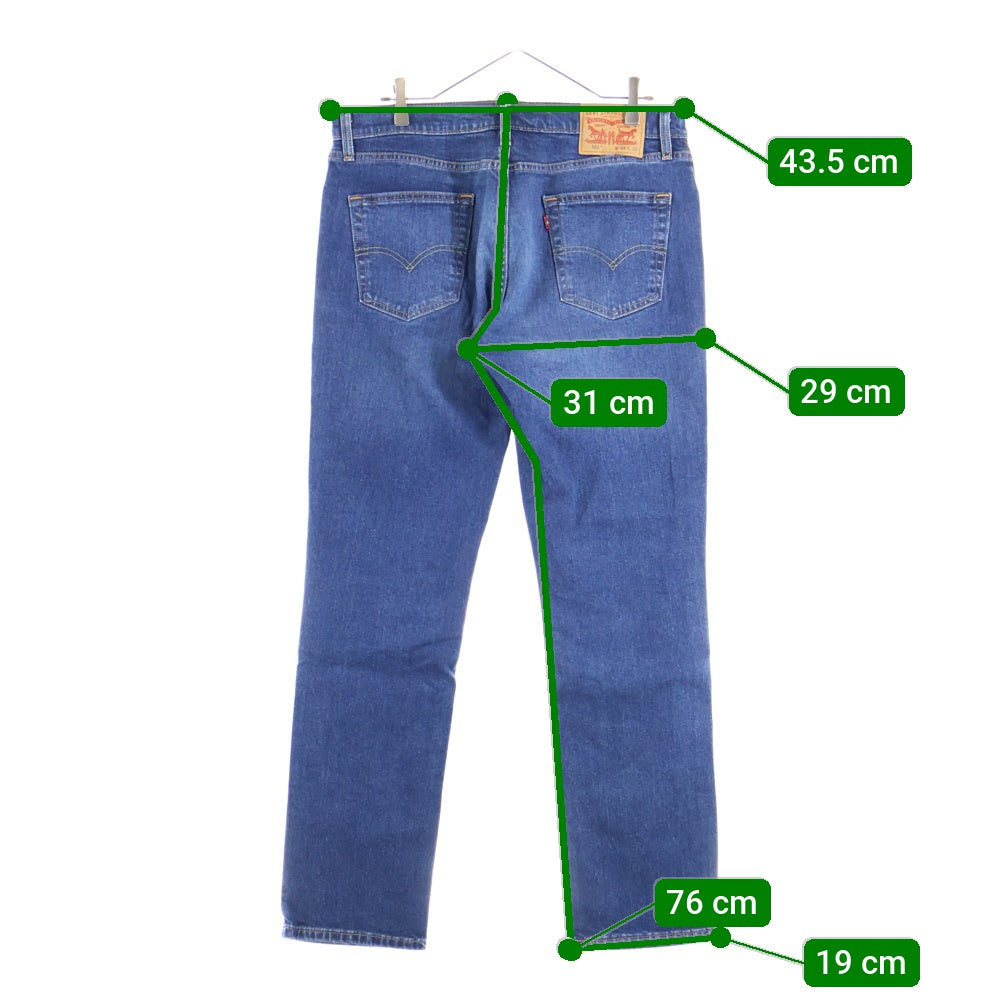 Levi's(リーバイス) ウォッシュ加工 ストレート デニムパンツ ブ ジーンズ インディゴ S40196