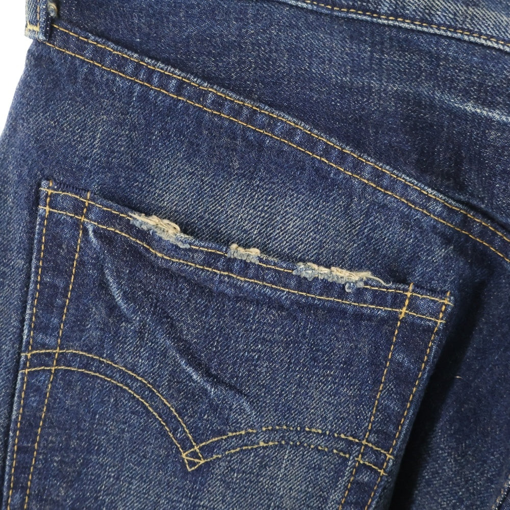 Levi's(リーバイス) ダメージ加工 ストレートデニムパンツ ジーンズ インディゴ 67502