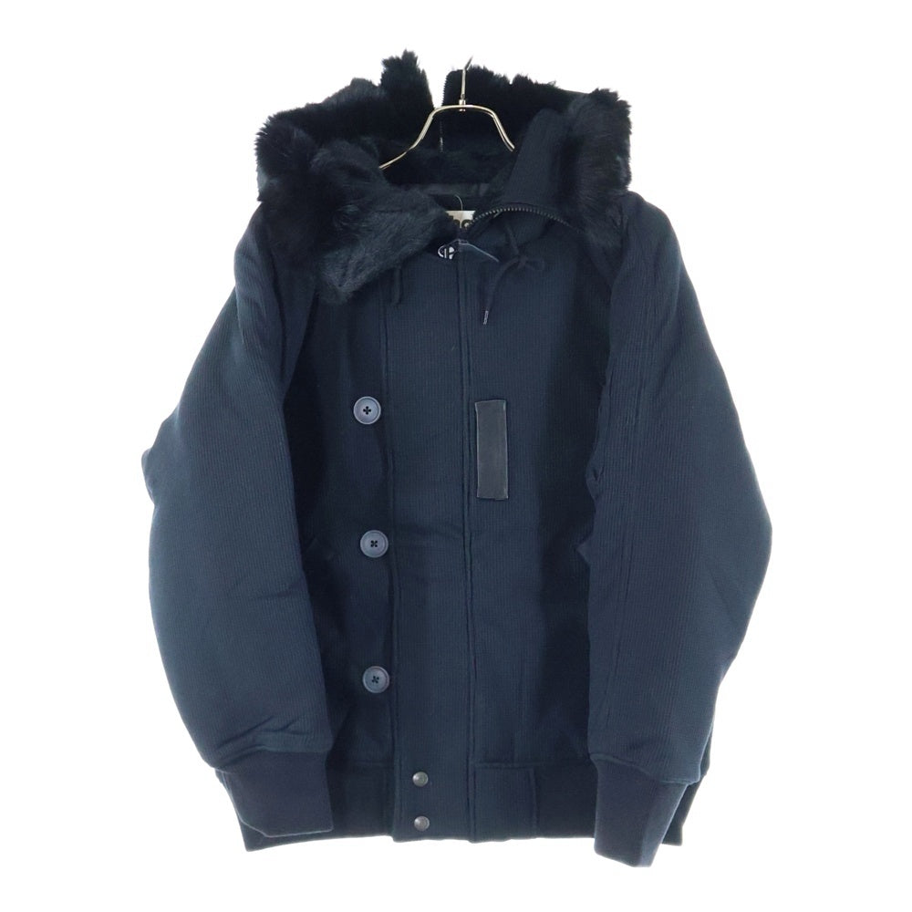 SCHOTT(ショット) ラピッドファー フルジップフード付き ジップアップ ジャケット ブラック M53154