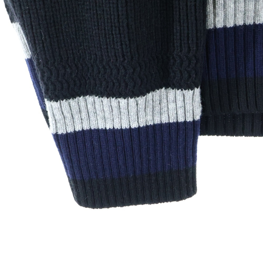 Sacai(サカイ) 20AW ボア ベストドッキング フリース ニット ジャケット ブルゾン ブラック 20-02399M