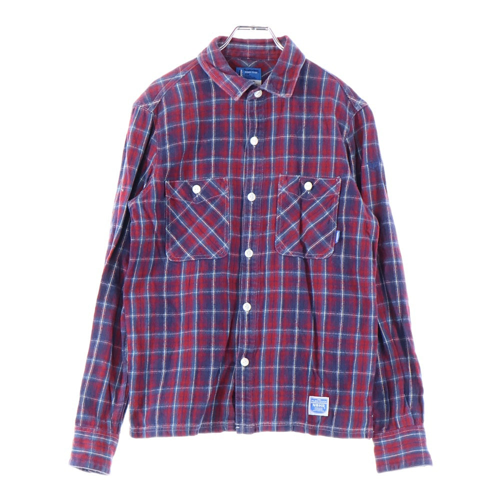 NEIGHBORHOOD(ネイバーフッド) コットン チェック 長袖シャツ レッド/ブルー 101SHNH-SHM01